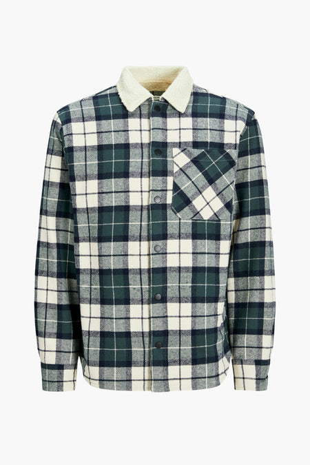 JJZAC TEDDY PADDED OVERSHIRT LS