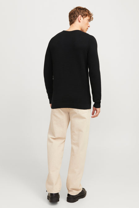 Pull à col rond - noir