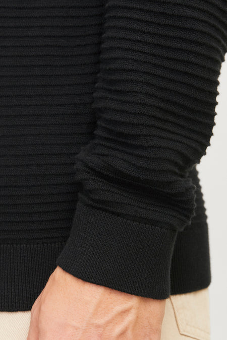 Pull à col rond - noir