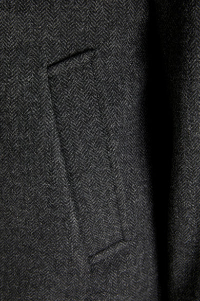 Manteau gris long de PREMIUM par JACK & JONES, avec un motif à carreaux et une poche à l'avant.