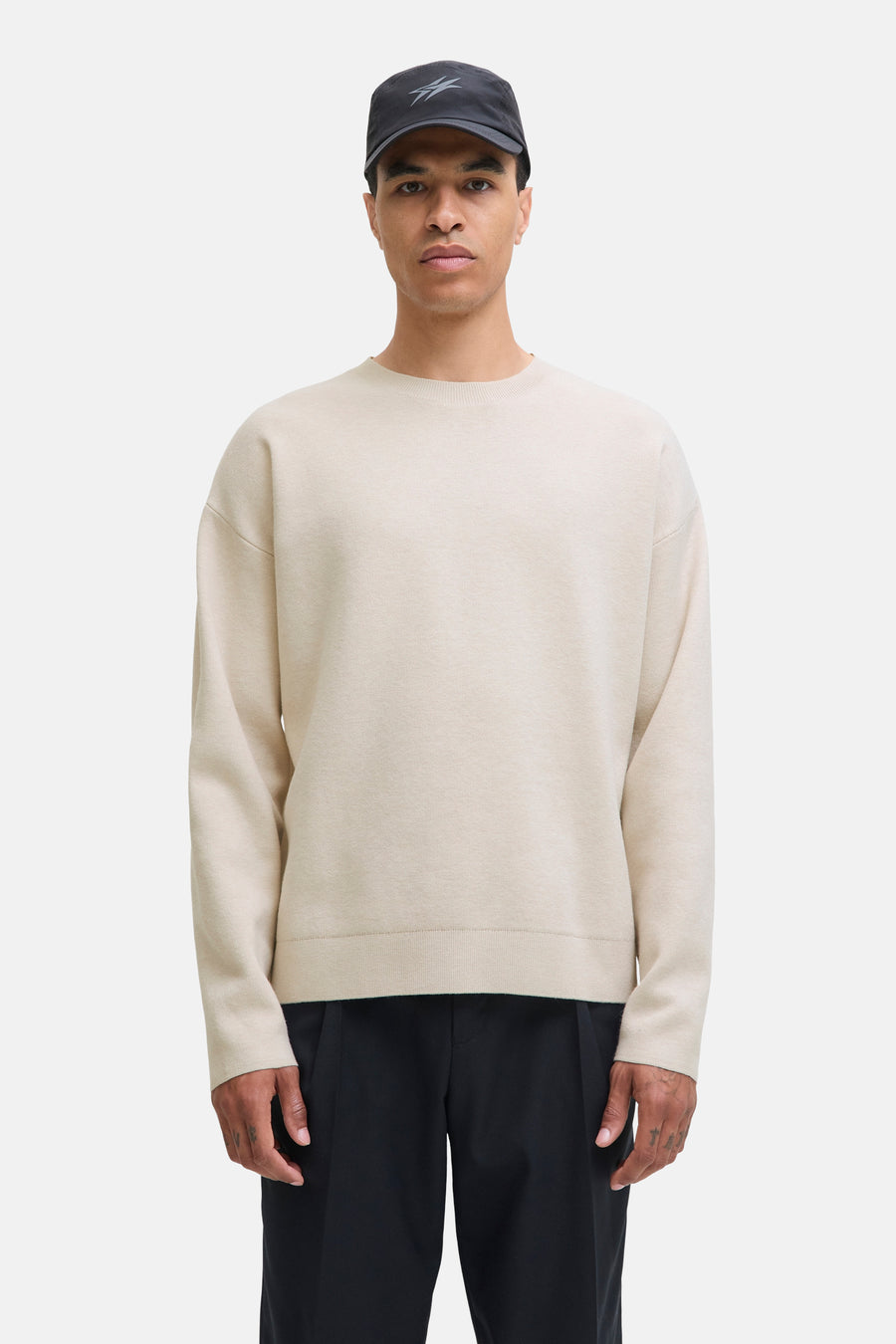Pull col O beige - PREMIUM by JACK & JONES - PREMIUM by JACK & JONES