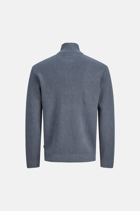 Pull col roulé bleu - PREMIUM by JACK & JONES
