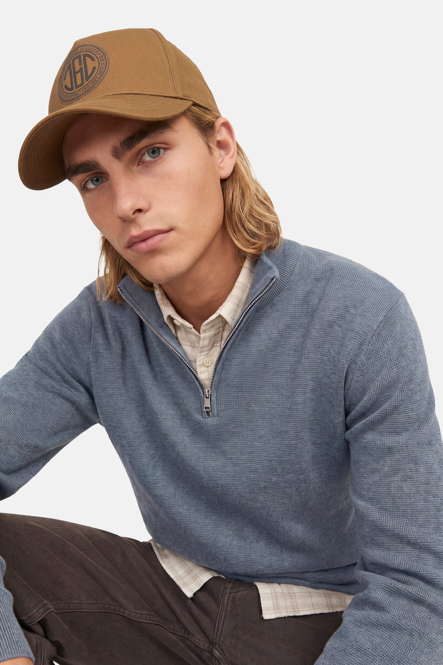 Pull à col roulant - bleu