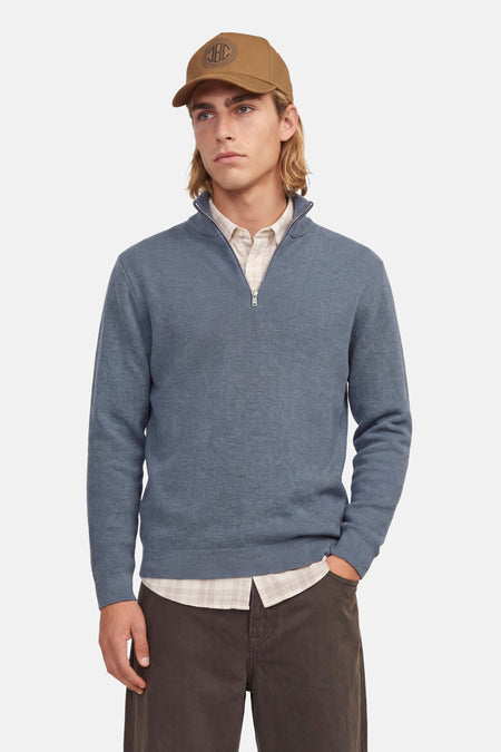 Pull à col roulant - bleu