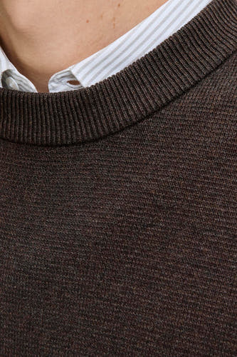 Pull col O brun - PREMIUM by JACK & JONES