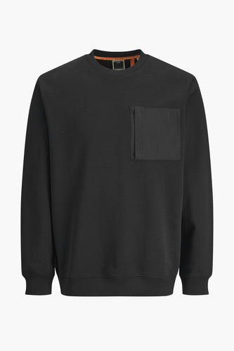 Zwarte sweater met zak.