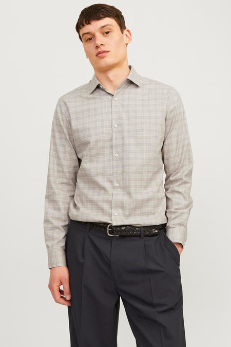 Chemise (manches longues) Beige - PREMIUM by JACK & JONES