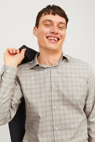 Chemise à manches longues - beige - PREMIUM by JACK & JONES