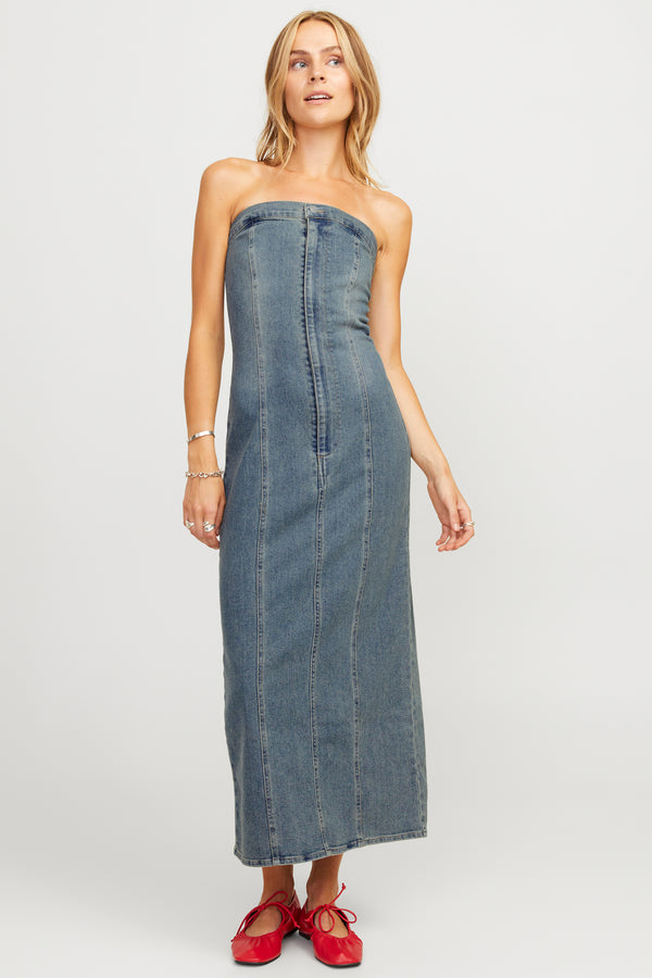 	Dames tops kleed zonder mouw Mid blue denim - JJXX