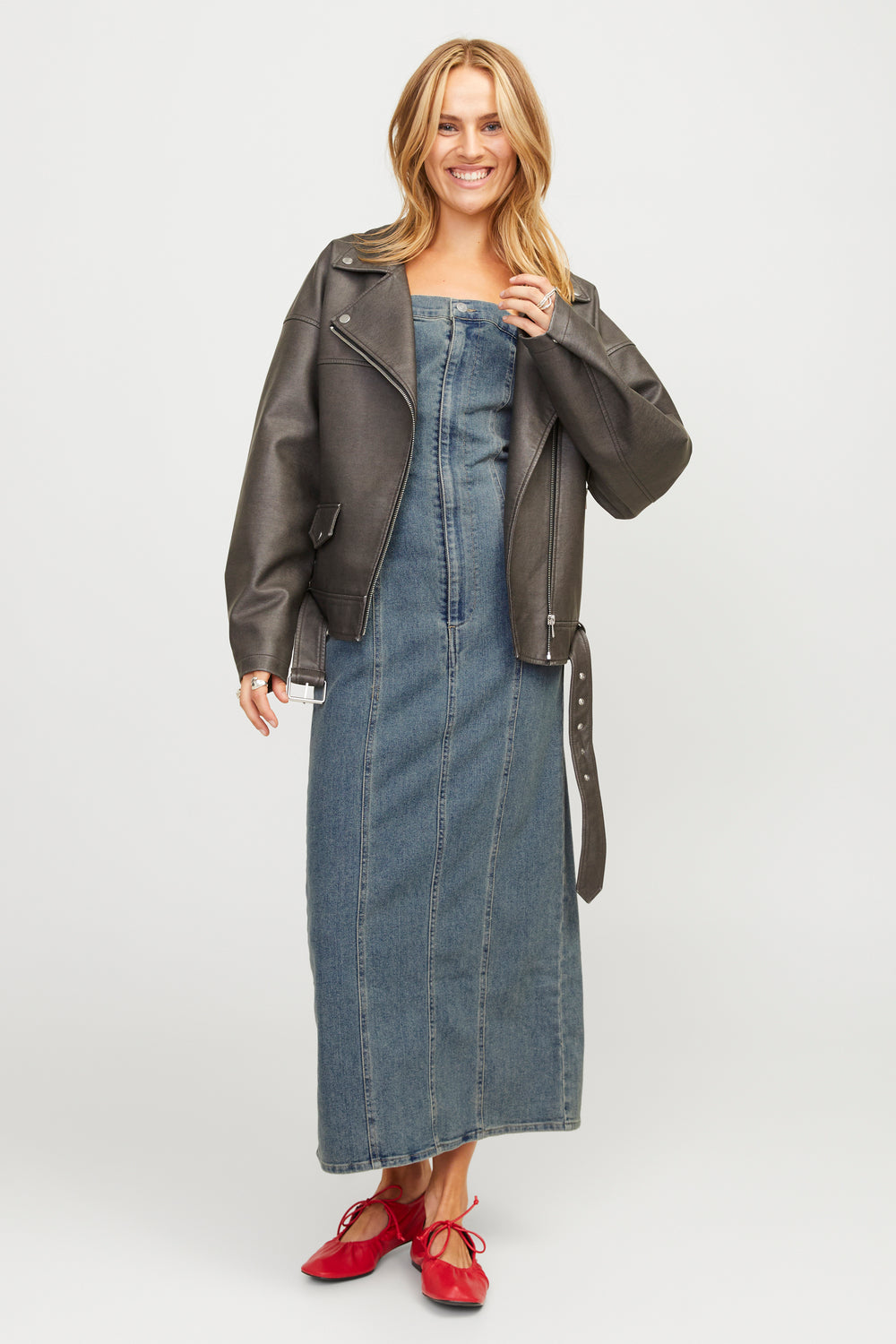 	Dames tops kleed zonder mouw Mid blue denim - JJXX