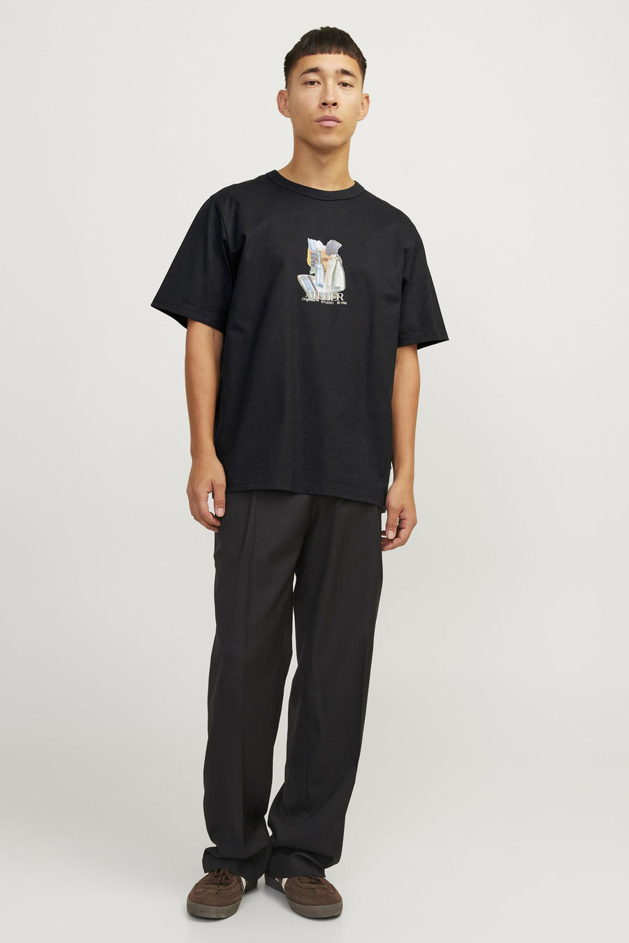 T-shirt à manches courtes - noir - ORIGINALS BY JACK & JONES