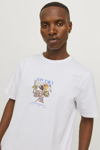 T-shirt à manches courtes - blanc - ORIGINALS BY JACK & JONES