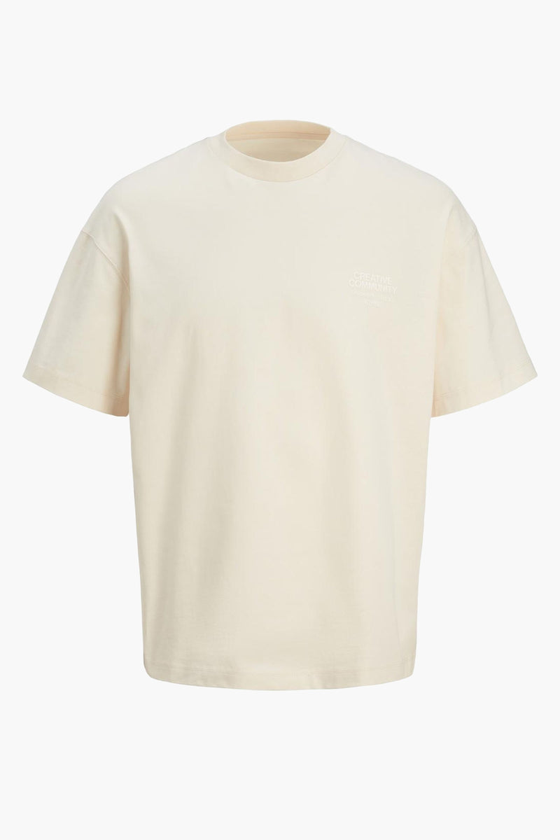 T-shirt (manches courtes) Écru - ORIGINALS BY JACK & JONES