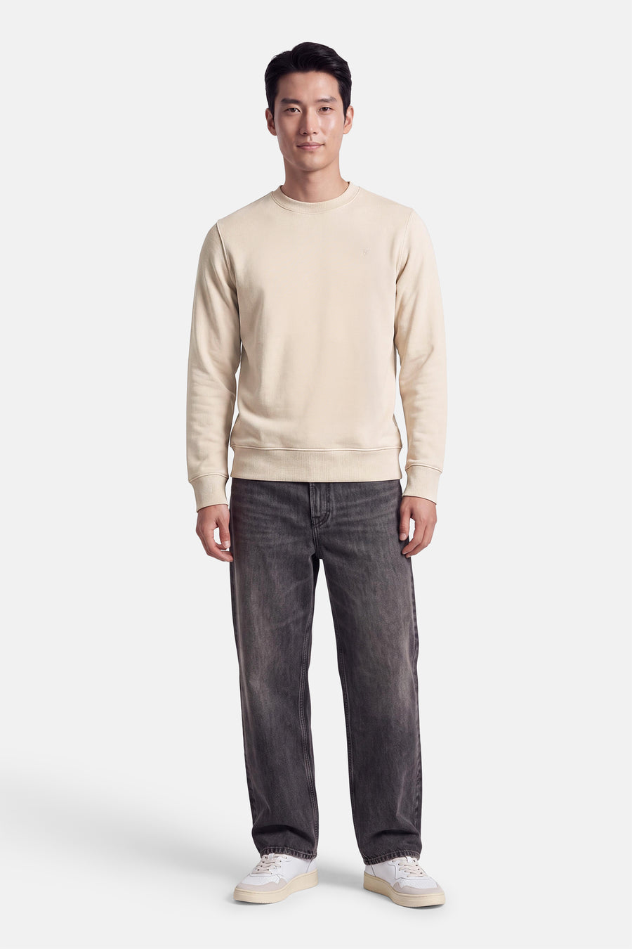 Sweat col O - beige