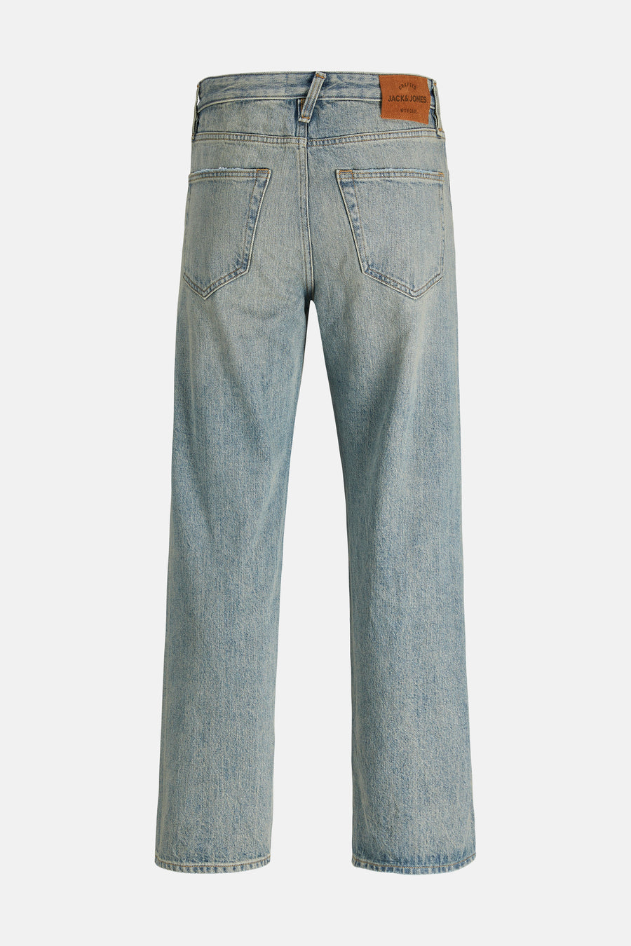 Achterkant van een lichtblauwe jeans van Jack & Jones.