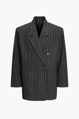 Blazer noir d'ORIGINALS BY JACK & JONES, avec un motif à carreaux et une fermeture à deux boutons.