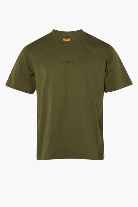T-shirt vert de man mantes courtes CORE CORE JACK JACK & JONES, un im avec graphique sur le dos.