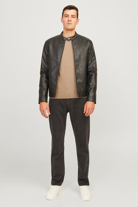 Pull à col rond - beige