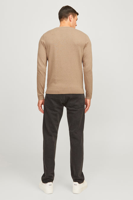 Pull à col rond - beige