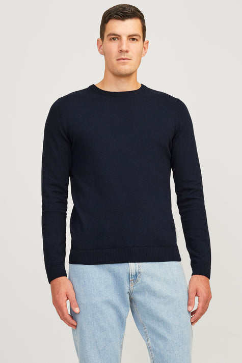 Pull à col rond - bleu