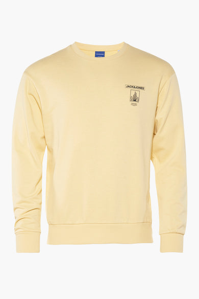 Gilet de couleur jaune d'ORIGINALS BY JACK & JONES, avec une impression graphique d'un paysage désertique.