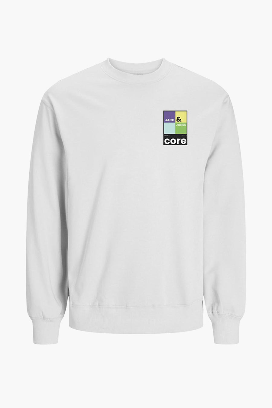 Witte sweater met Jack & Jones logo.