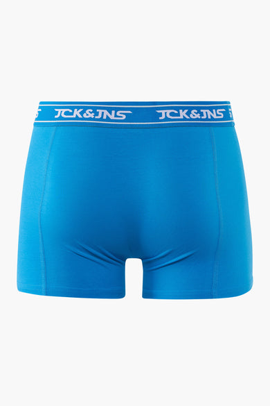Boxer short bleu d'ACCESSORIES BY JACK & JONES avec une bande de logo blanche.