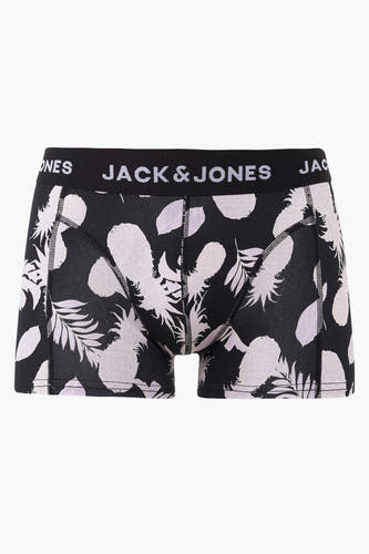 Boxer short multicolore d'ACCESSORIES BY JACK & JONES avec un motif tropical ananas et feuilles.