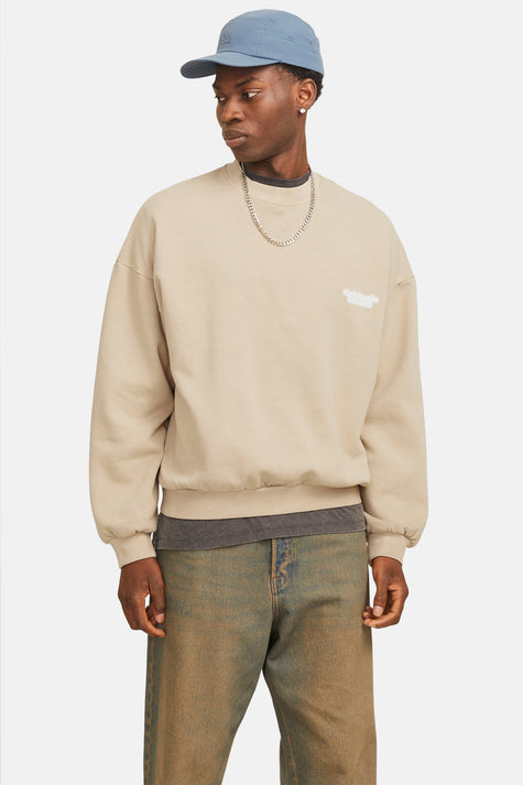 Sweat col O Beige - ORIGINALS BY JACK & JONES