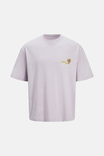 Lila T-shirt met logo.