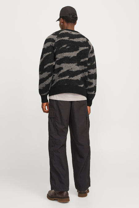 JCOCAMDEN JACQUARD KNIT CREW NECK LN