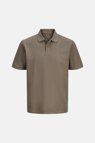 Polo marron de CORE by JACK & JONES avec une texture subtile et des manches courtes.