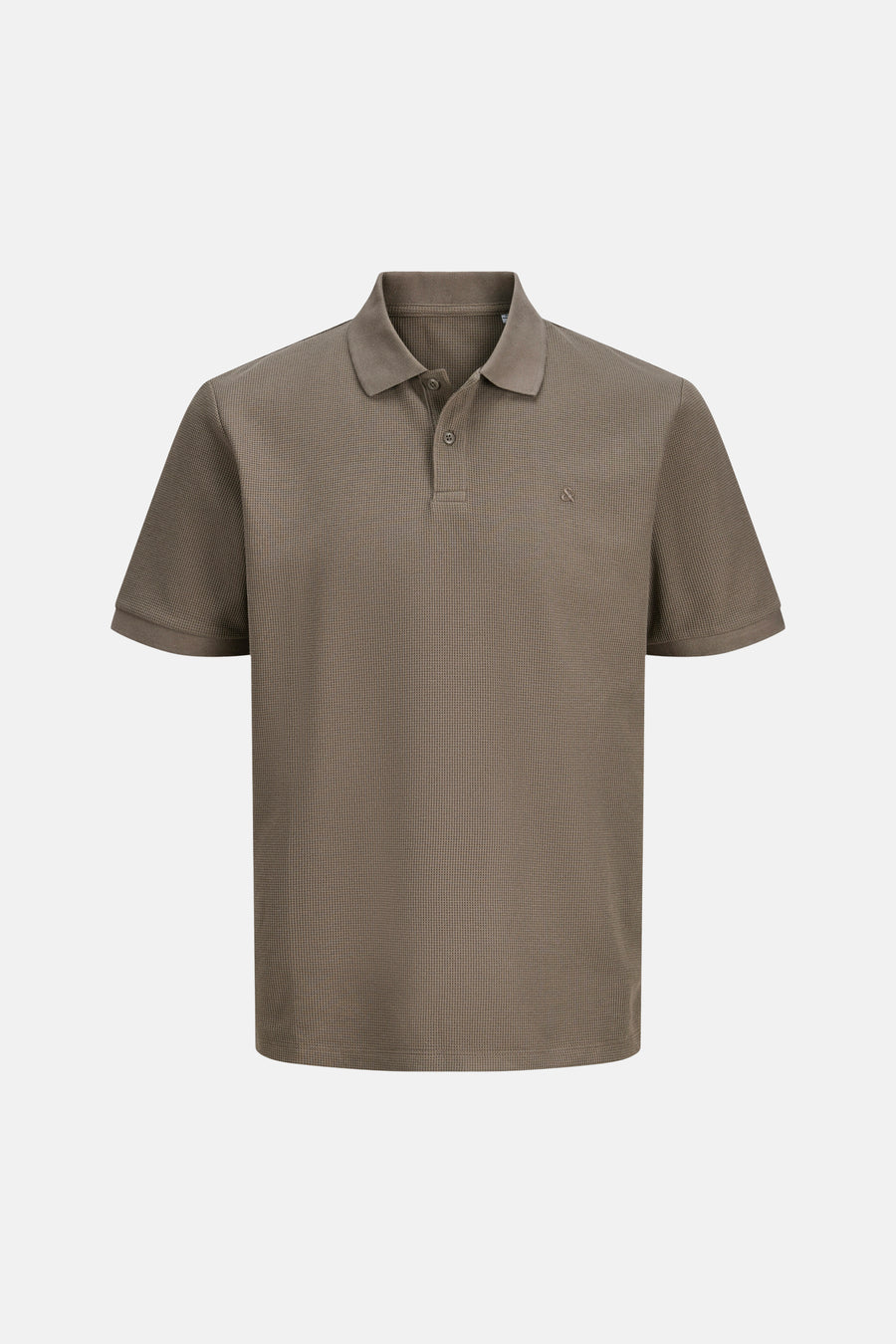 Polo marron de CORE by JACK & JONES avec une texture subtile et des manches courtes.