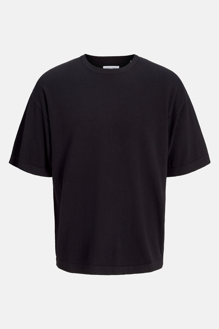 T-shirt noir à manches courtes de PREMIUM by JACK & JONES, couleur unie et coupe décontractée.
