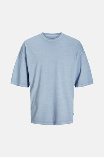T-shirt bleu à manches courtes de CORE by JACK & JONES, couleur unie et coupe décontractée.