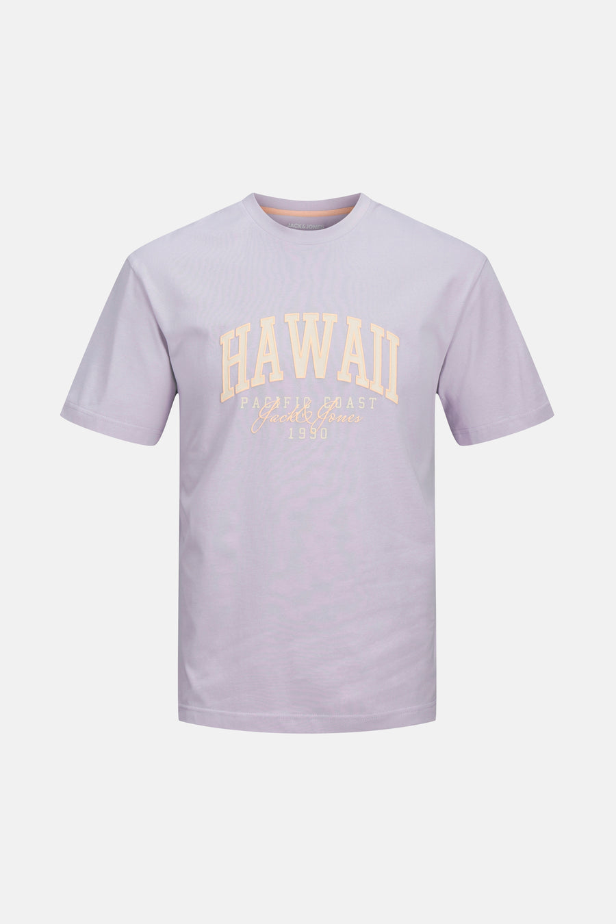 T-shirt bleu marine à manches courtes d'ORIGINALS par JACK & JONES, avec un imprimé "Hawaii".
