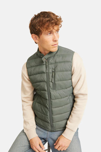 Gants de corps Jackwarmer de PREMIUM BLUE par JACK & JONES, avec une fermeture éclair et un design doublé.