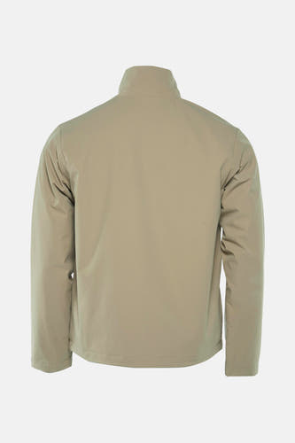 Manteau court beige de CORE BY JACK & JONES, vu de l'arrière.
