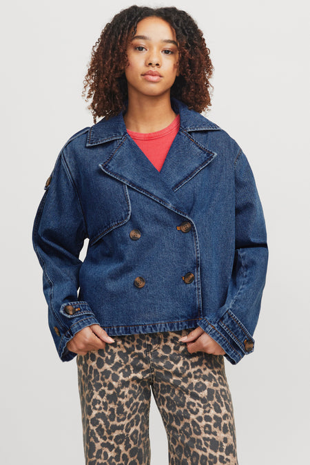 JXCARLIE SHORT LS DENIM TRENCHCOA DNM SN