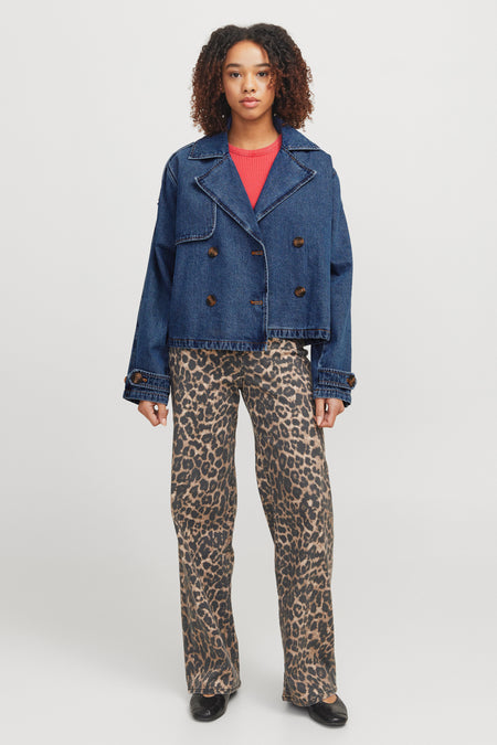 JXCARLIE SHORT LS DENIM TRENCHCOA DNM SN
