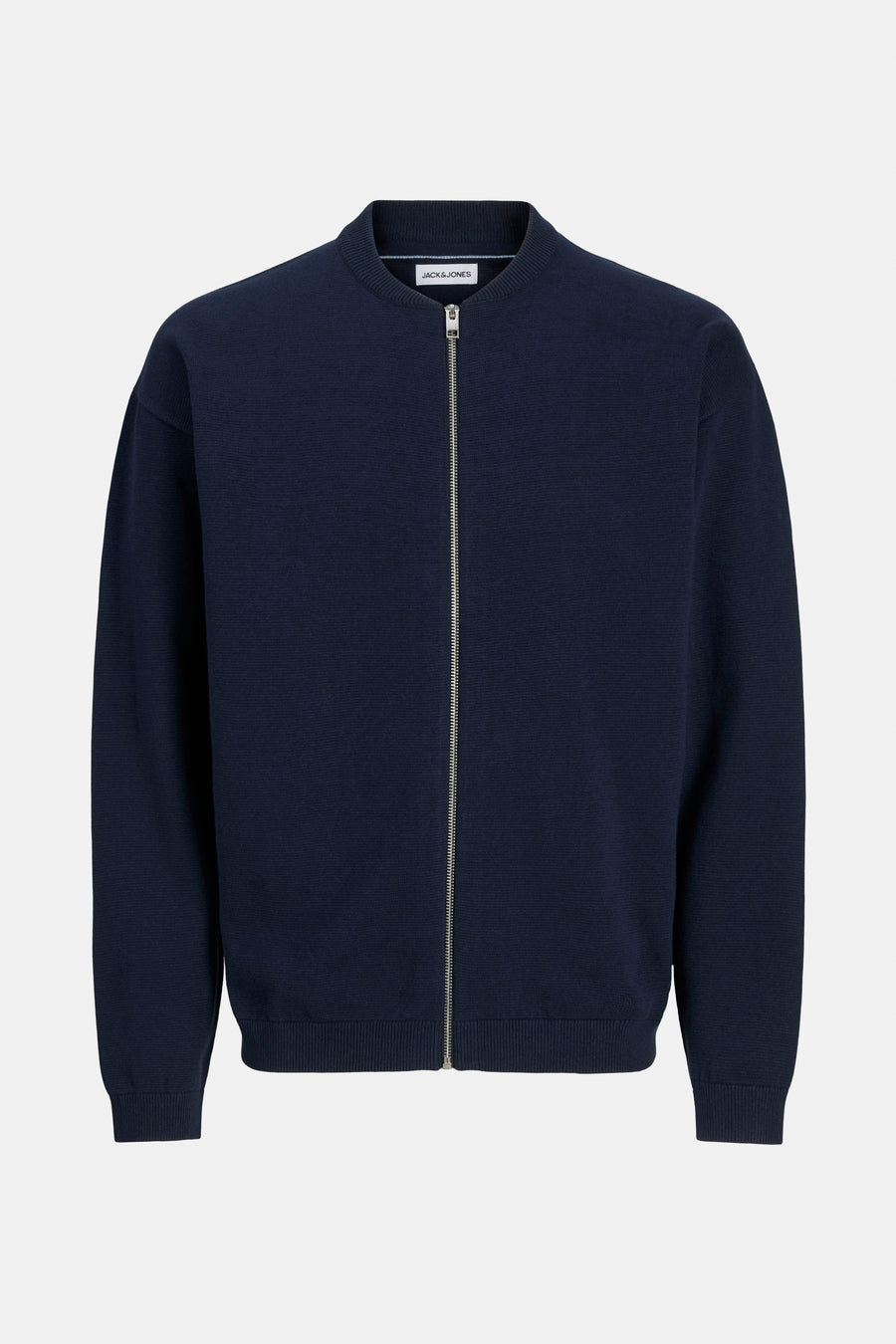 Veste bleu marine d'ORIGINALS par JACK & JONES, à longues manches et avec une fermeture éclair argentée.