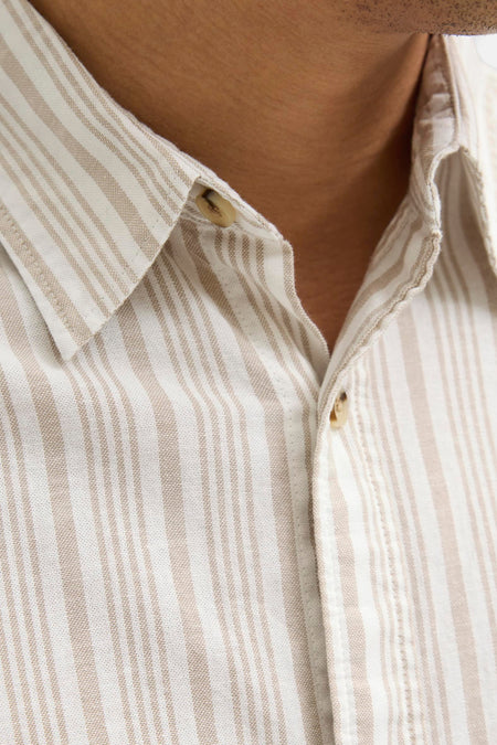 Chemise (manches courtes) Beige - PREMIUM BLUE by JACK & JONES