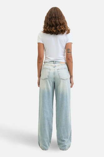 Lichtblauwe denim wide jeans van JJXX, met een vintage wassing en een losse pasvorm.