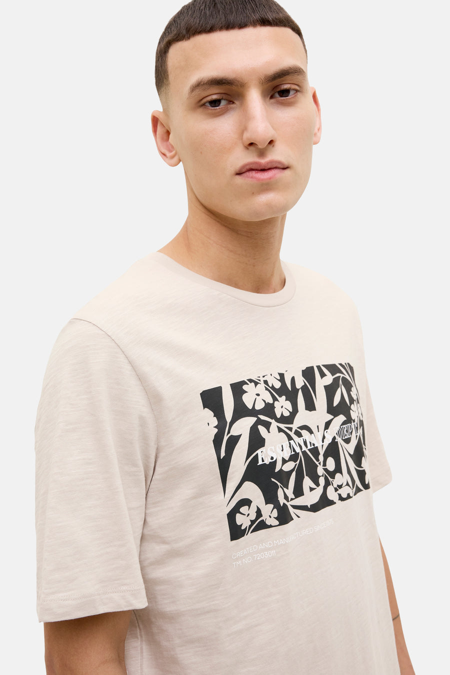 T-shirt à manches courtes - Beige - CORE BY JACK & JONES