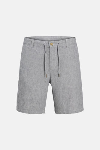 Short gris-bleu de JACK & JONES JEANS INTELLIGENCE, avec cordon de serrage à embouts métalliques, fermeture à boutons et tissu texturé.