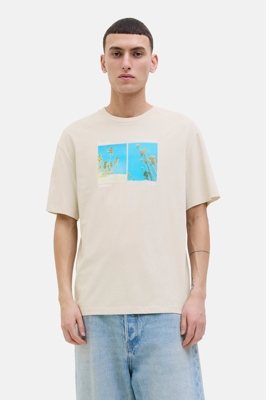 T-shirt à manches courtes - beige - ORIGINALS BY JACK & JONES - 1