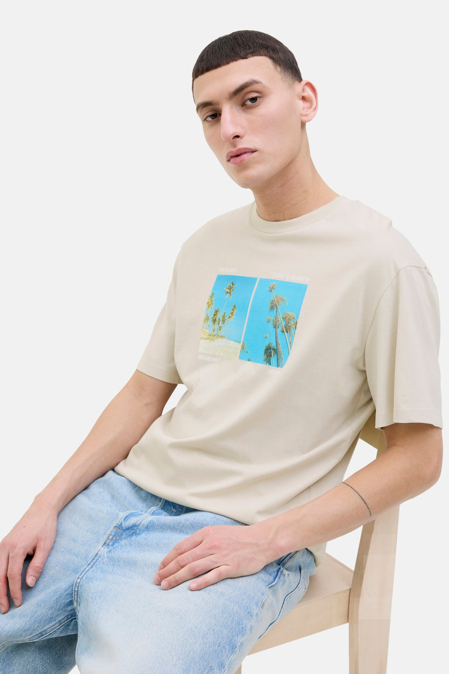 T-shirt à manches courtes - beige - ORIGINALS BY JACK & JONES - 6