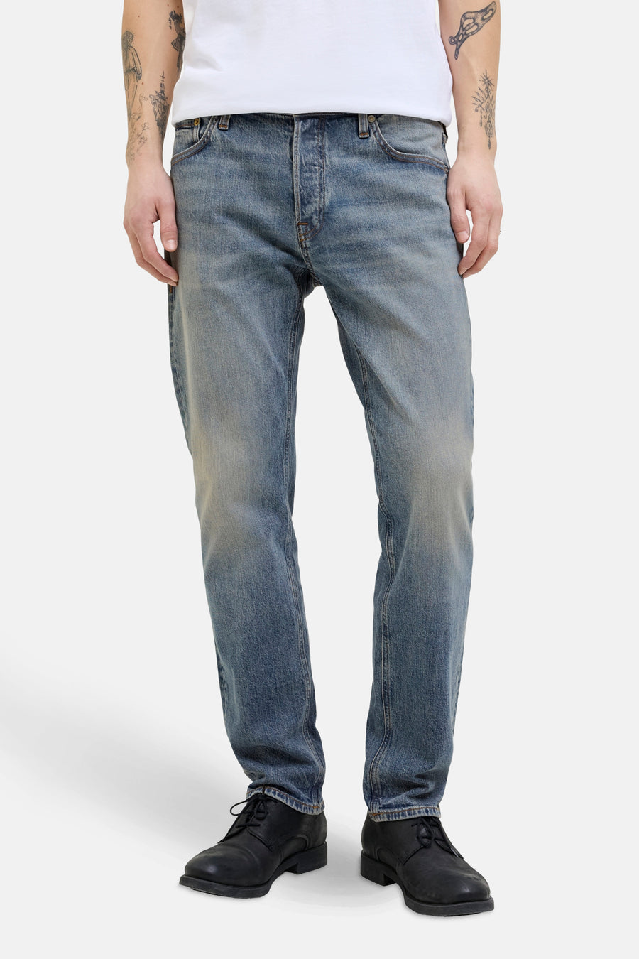 Jeans tapered mid blue denim - JACK & JONES JEANS INTELLIGENCE - JACK & JONES JEANS INTELLIGENCE
