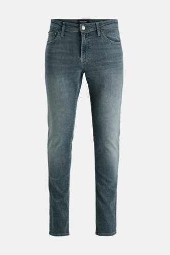 Jean slim fit denim gris de JACK & JONES JEANS INTELLIGENCE, couleur unie, poches classiques.