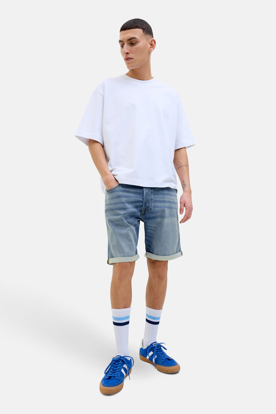 short en jean mid blue denim - JACK & JONES JEANS INTELLIGENCE - JACK & JONES JEANS INTELLIGENCE